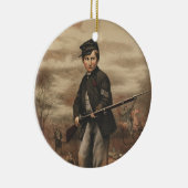 Union Drummer Boy John Clem op Point Lookout Keramisch Ornament (Rechts)