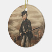 Union Drummer Boy John Clem op Point Lookout Keramisch Ornament (Links)
