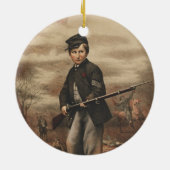 Union Drummer Boy John Clem op Point Lookout Keramisch Ornament (Achterkant)