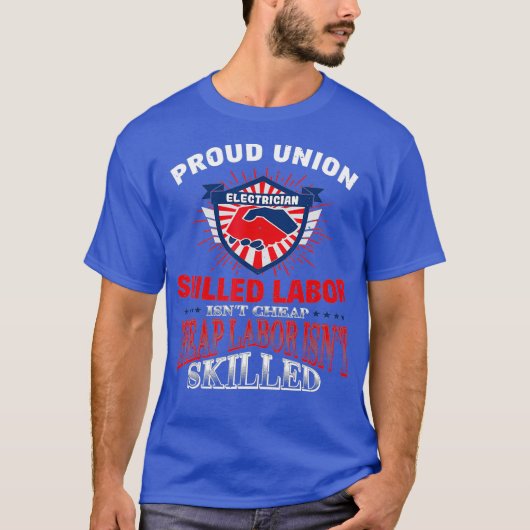 Union Electricia-shirt voor de arbeidsmarkt T-shirt (Voorkant)