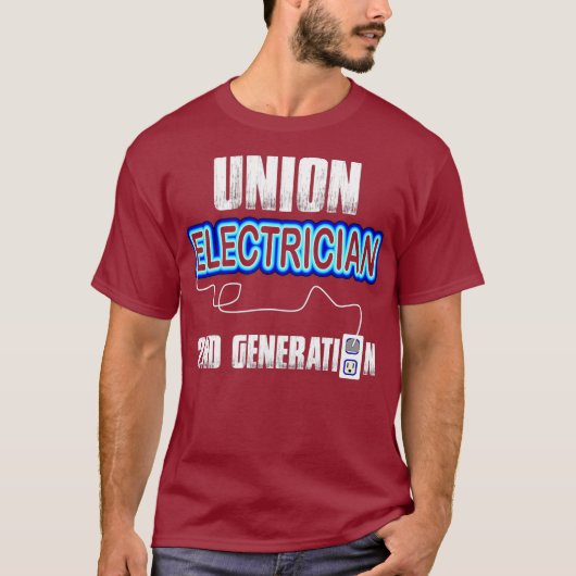 Union Electrician T-shirt Electrical Workers 2e ge (Voorkant)