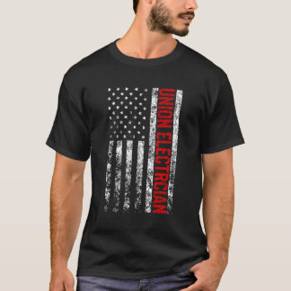 Union elektricien hoodie met een  Amerikaanse F T-shirt