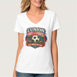 Union Fait La Force Haiti Soccer Haitian Motto  T-shirt