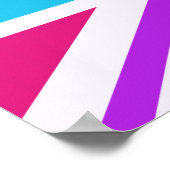 Union Flag/Jack Design - Meerkleurig Poster (Hoek)