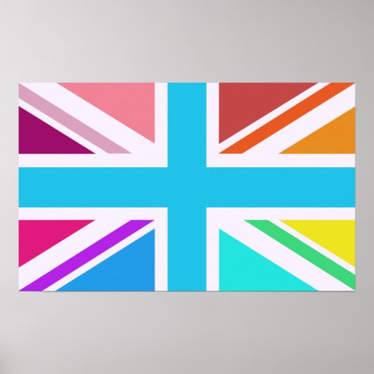 Union Flag/Jack Design - Meerkleurig Poster (Voorkant)