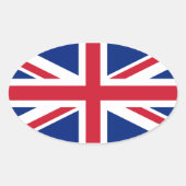 Union Flag Ovale Sticker (Voorkant)