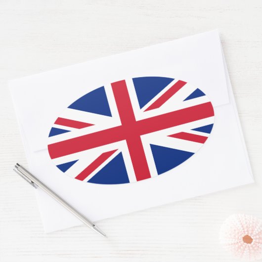 Union Flag Ovale Sticker (Envelop)