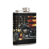 Union Flag, Sterren en Strepen, Motorfiets, Heupfles (Rechts)