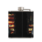 Union Flag, Sterren en Strepen, Motorfiets, Heupfles (Achterkant)