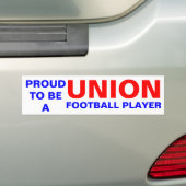UNION FOOTBALL PLAYER BUMPERSTICKER (Op auto)