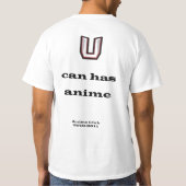 Union High School Anime Club T-Shirt (Achterkant)