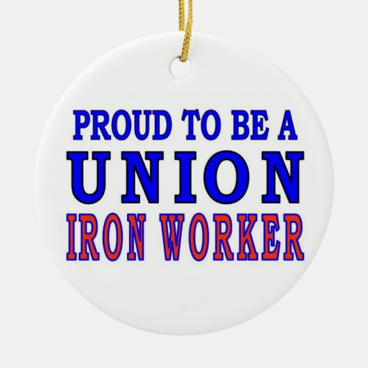 UNION IRON WORKER KERAMISCH ORNAMENT (Voorkant)