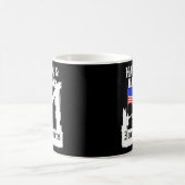 Union Ironworkers Hanging Amerikaanse vlag Koffiemok (Center)