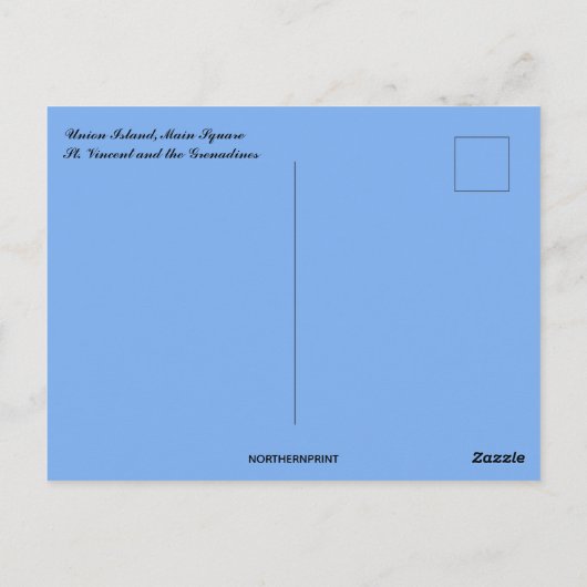 Union Island Main Square Briefkaart (Achterkant)