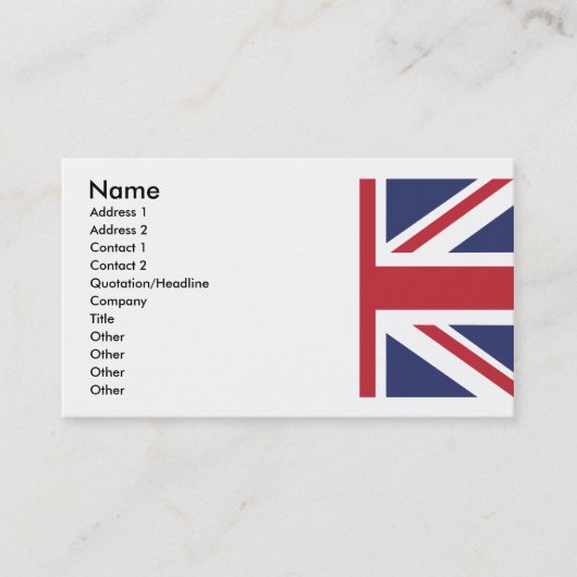 UNION_JACK(1/2) VISITEKAARTJE (Voorkant)