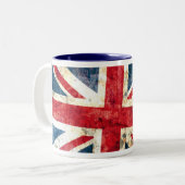 Union Jack #2 Tweekleurige Koffiemok (Voorkant links)