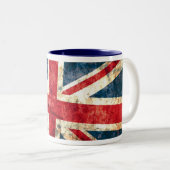 Union Jack #2 Tweekleurige Koffiemok (Voorkant rechts)