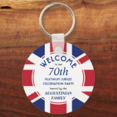 UNION JACK 70th Platinum Jubilee Celebration Sleutelhanger (Voorkant)