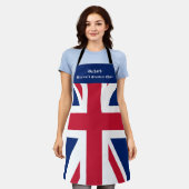 Union Jack-aangepaste naam Schort (Gedragen)