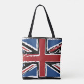 Union Jack Abstract Scribble Tote Bag (Achterkant)