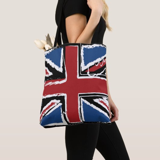Union Jack Abstract Scribble Tote Bag (Dichtbij)