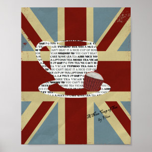 Union Jack Afbeelding Poster Een mooie beker van T