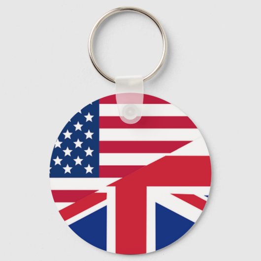 Union Jack American Flag Pattern Stars Stripes Sleutelhanger (Voorkant)