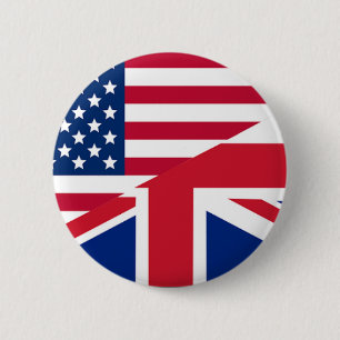 Union Jack Amerikaanse Vlag Patroon Sterren Strepe Ronde Button 5,7 Cm