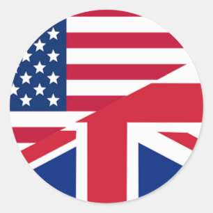 Union Jack Amerikaanse Vlag Patroon Sterren Strepe Ronde Sticker