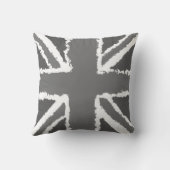 Union Jack Art Grijze Tonen Home Decor Kussen (Achterkant)