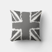 Union Jack Art Grijze Tonen Home Decor Kussen (Voorkant)