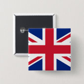 Union Jack - badge Vierkante Button 5,1 Cm (Voorkant /achterkant)