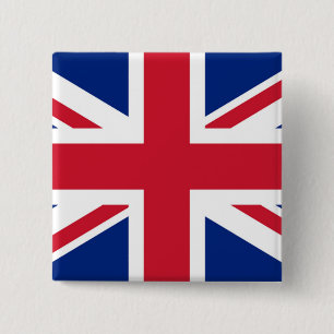 Union Jack - badge Vierkante Button 5,1 Cm