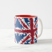 Union Jack Bespoke Tweekleurige Koffiemok (Voorkant rechts)