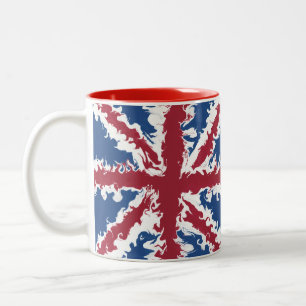 Union Jack Bespoke Tweekleurige Koffiemok