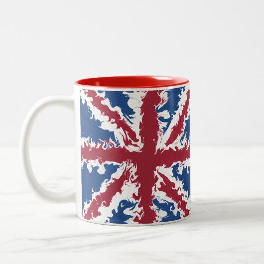 Union Jack Bespoke Tweekleurige Koffiemok (Links)