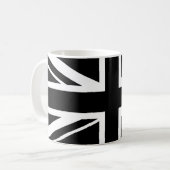 Union Jack ~ Black en White Koffiemok (Voorkant links)
