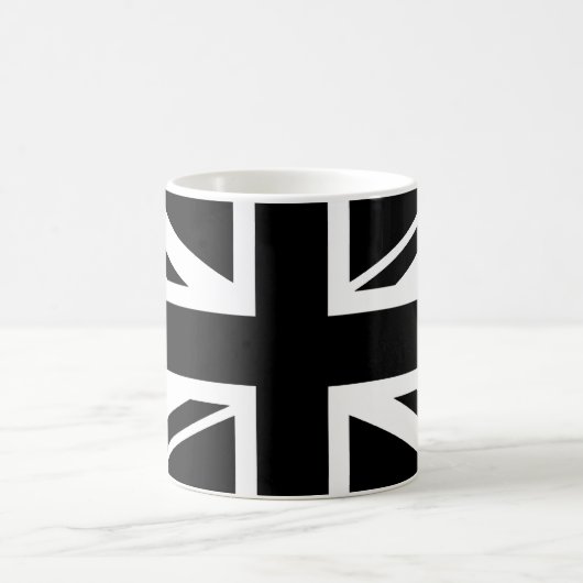 Union Jack ~ Black en White Koffiemok (Center)