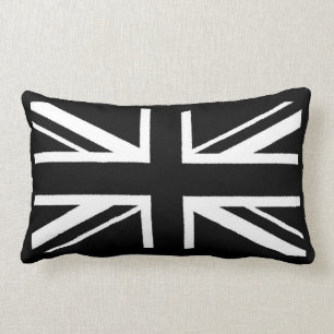 Union Jack ~ Black en White Kussen