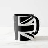Union Jack ~ Black en White Mok (Voorkant rechts)