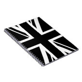Union Jack ~ Black en White Notitieboek (Rechterzijde)