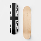 Union Jack ~ Black en White Skateboard (Voorkant)