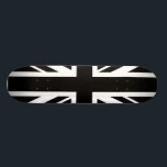 Union Jack ~ Black en White Skateboard<br><div class="desc">Deze Unievaknaam is aangepast met wit en zwart.</div>