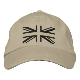 Union Jack ~ Black Modern Geborduurde Pet