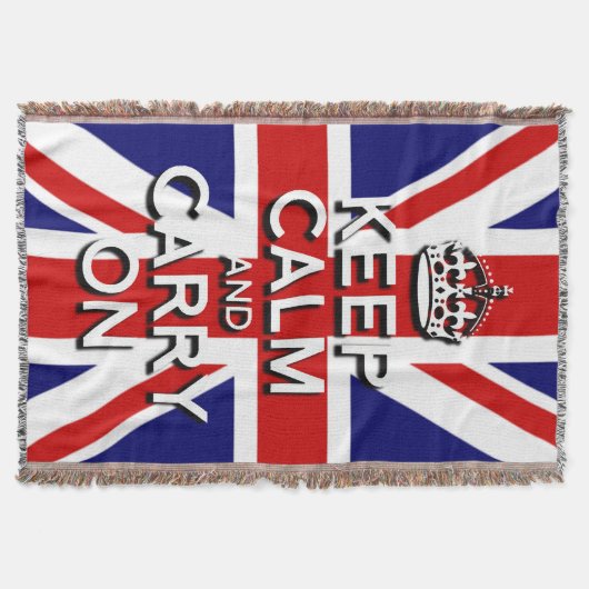 Union Jack blijf kalm en ga door Deken (Voorkant)