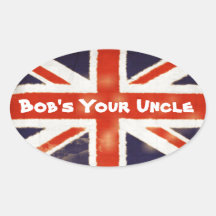 Union Jack Bobs Uw Oom Ovaal Sticker