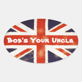 Union Jack Bobs Uw Oom Ovaal Sticker