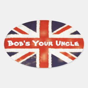 Union Jack Bobs Uw Oom Ovaal Sticker