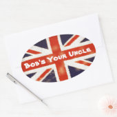 Union Jack Bobs Uw Oom Ovaal Sticker (Envelop)