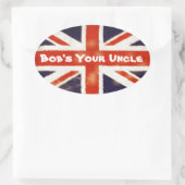 Union Jack Bobs Uw Oom Ovaal Sticker (Tas)